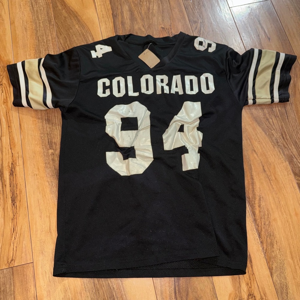 Unbranded Football Jersey Mens S Black Excellent Colorado 94 Mesh Sportswear